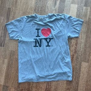 I Love New York T-Shirt NY Official Licensed Mens XL Tee Grey USA Made